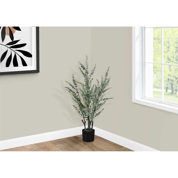 Black Green 44-Inch Indoor Faux Fake Floor Potted Decorative Artificial Plant, image 2